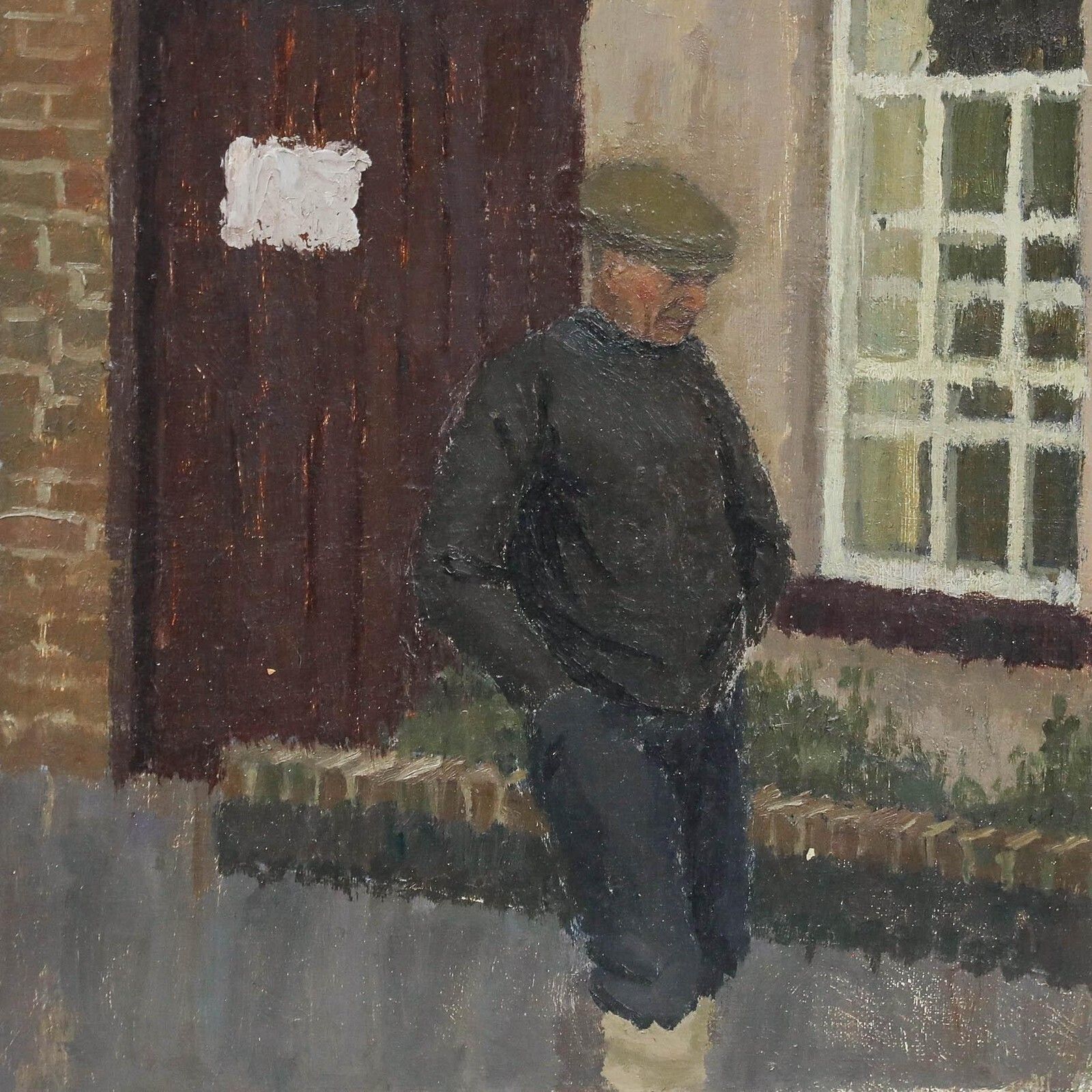 Modern British School 20th Century Oil English Street Scene photo 325.0