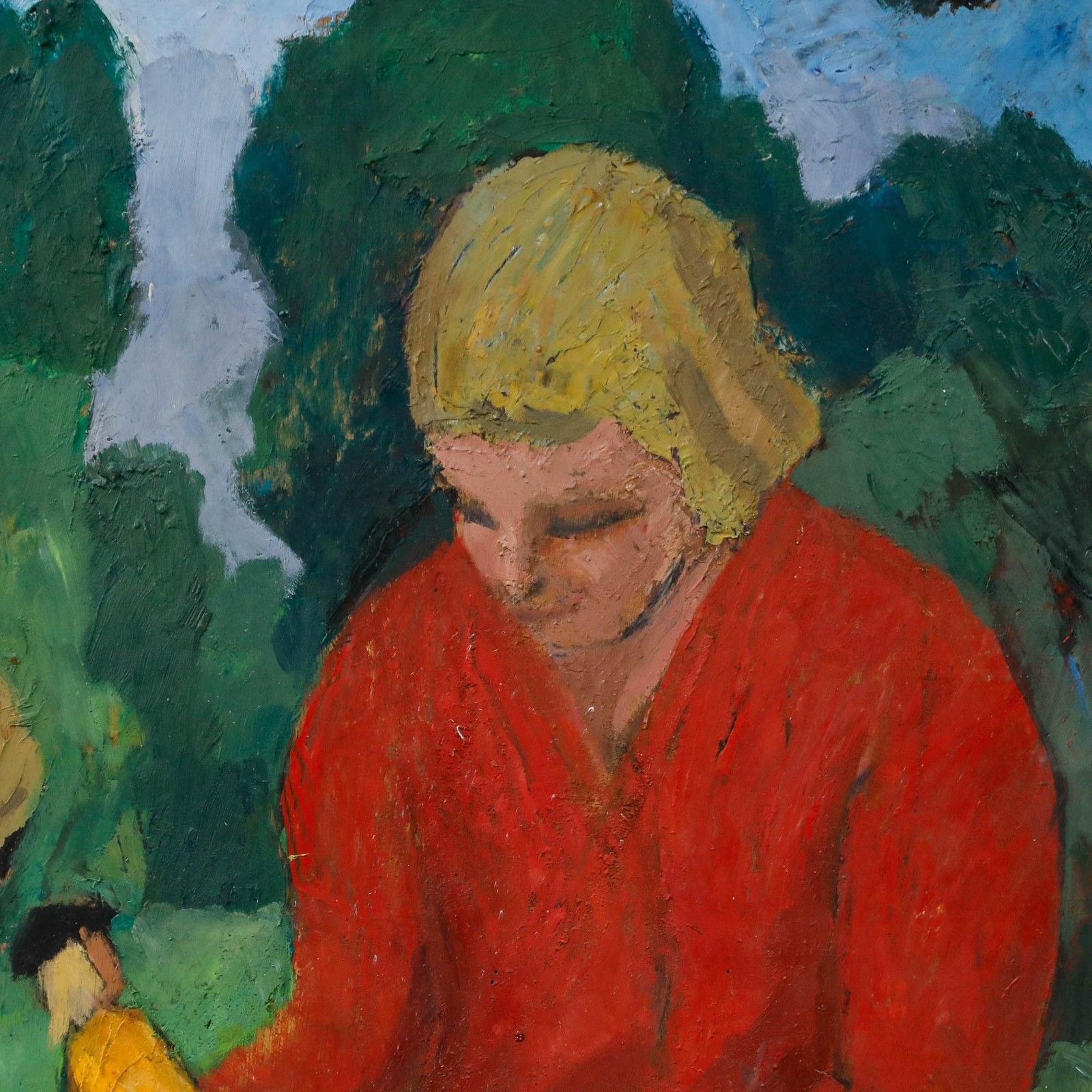 Georges Joubin (1888 1983) Mid 20th Century Oil, Mother And Daughter photo 325.0