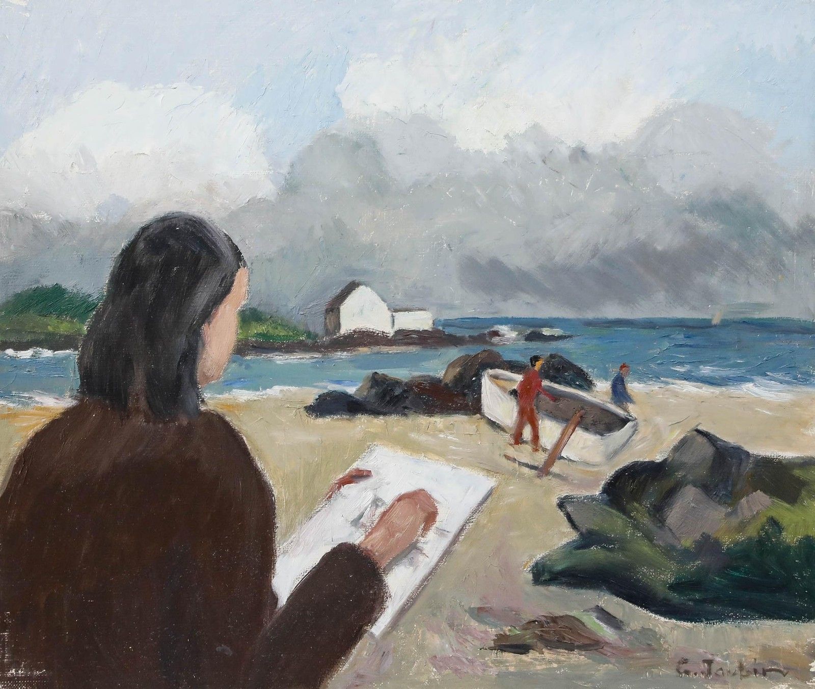 Georges Joubin (1888 1983) 20th Century Oil, En Plein Air photo furniture