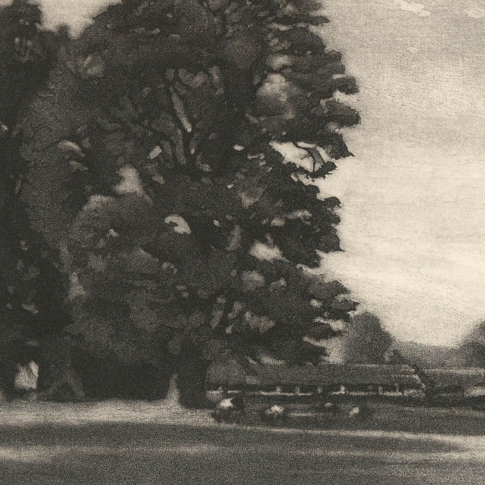H. Banks Early 20th Century Aquatint, View Of The Farm photo for sale