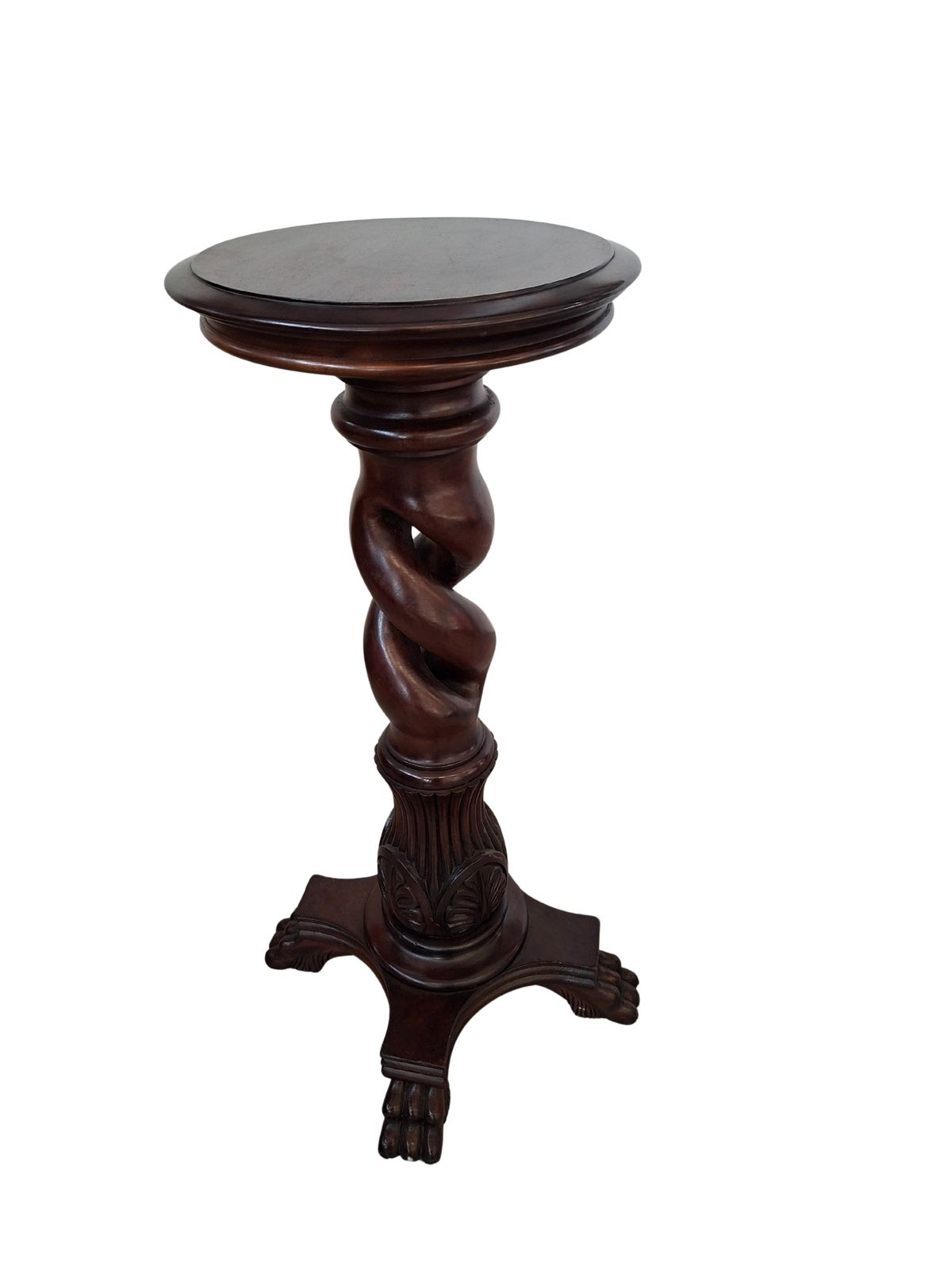 Elegante Colonna Porta Piante/Busti In Mogano – Vintage Anni '60 photo Furniture