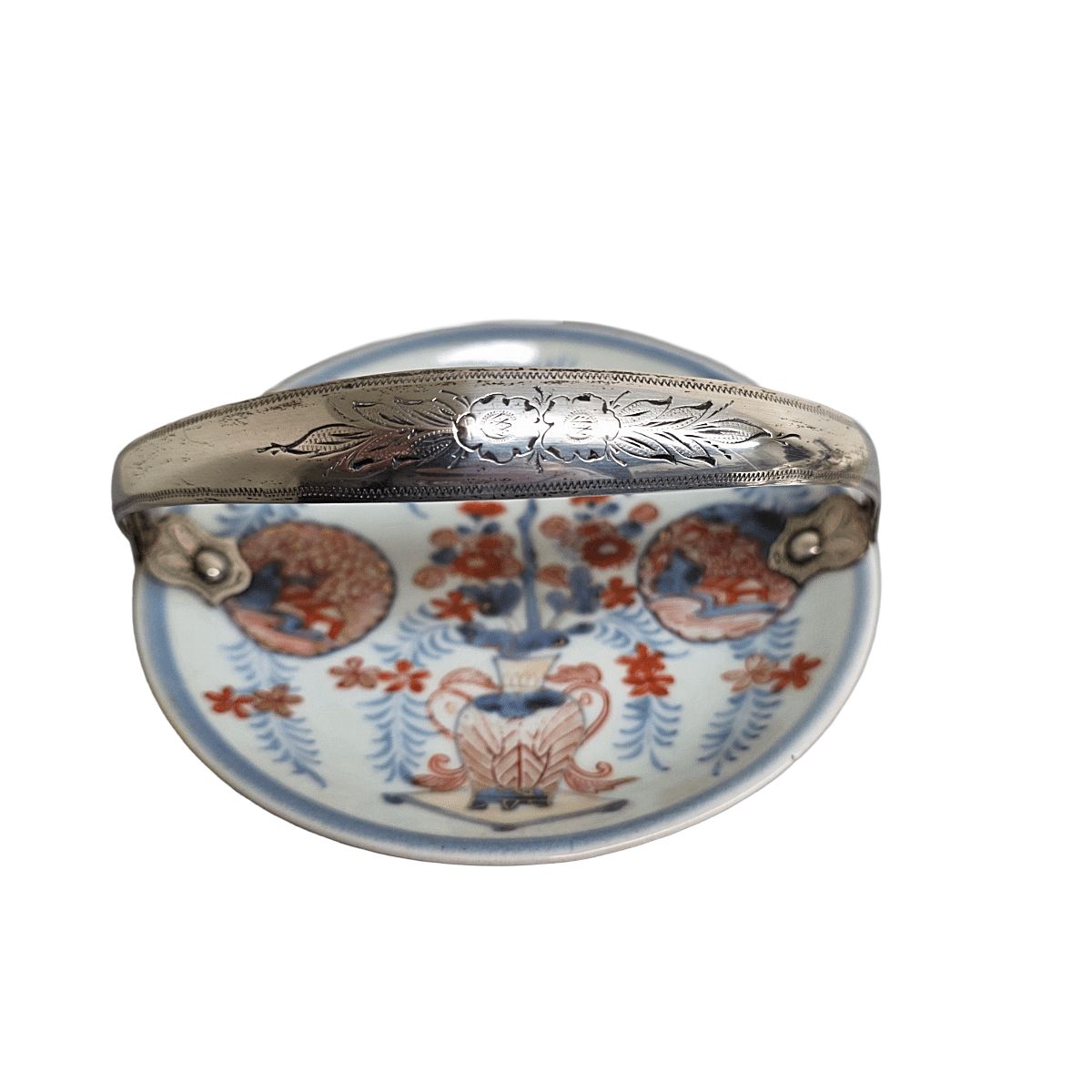 Antique Japanese Dish With Silver Handle, 18th And 19th Century photo 295.0