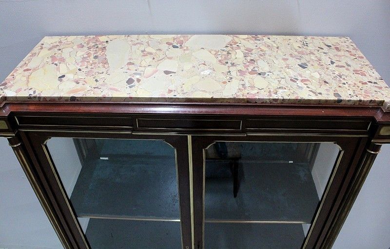 Vitrine 3 Faces Louis XVI, 19th Century photo furniture