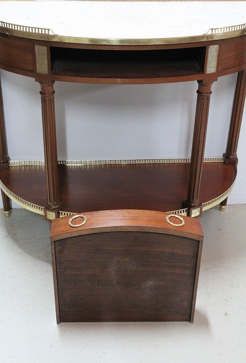 Half Moon Console Louis XVI, 19th Century photo vintage