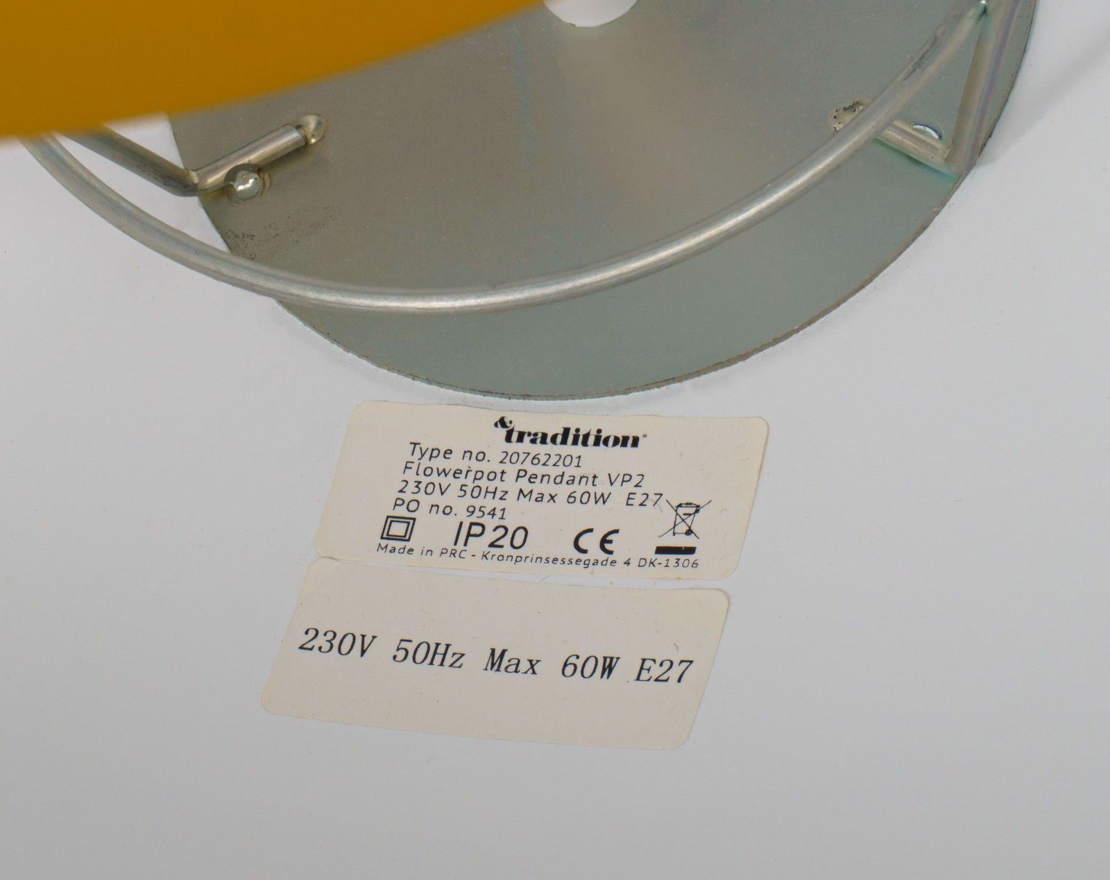 Xl &Tradition Verner Panton Vp2 Mustard Flowerpot Pendant Lamp – 2 Available photo 300.0