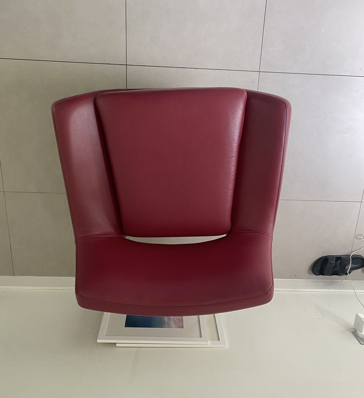 Contemporary B&B Italia Style Leather Lounge Chair photo furniture