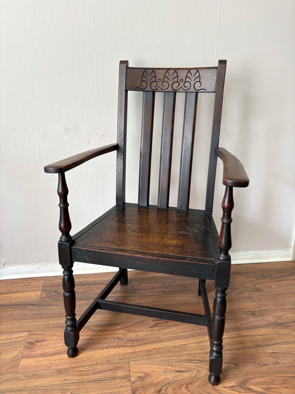 Antique C1910 Mahogany Hall Seat/Bedroom Fireside Chair photo furniture