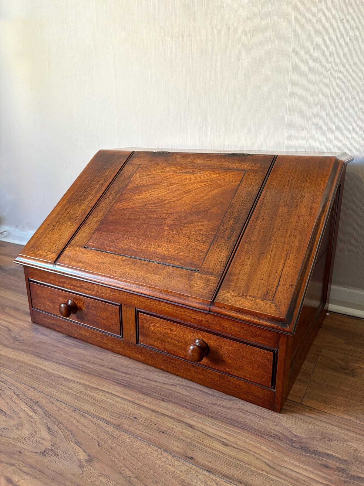 Antique Early 20thc Mahogany Tabletop Scribes/Clerks Desk photo Furniture