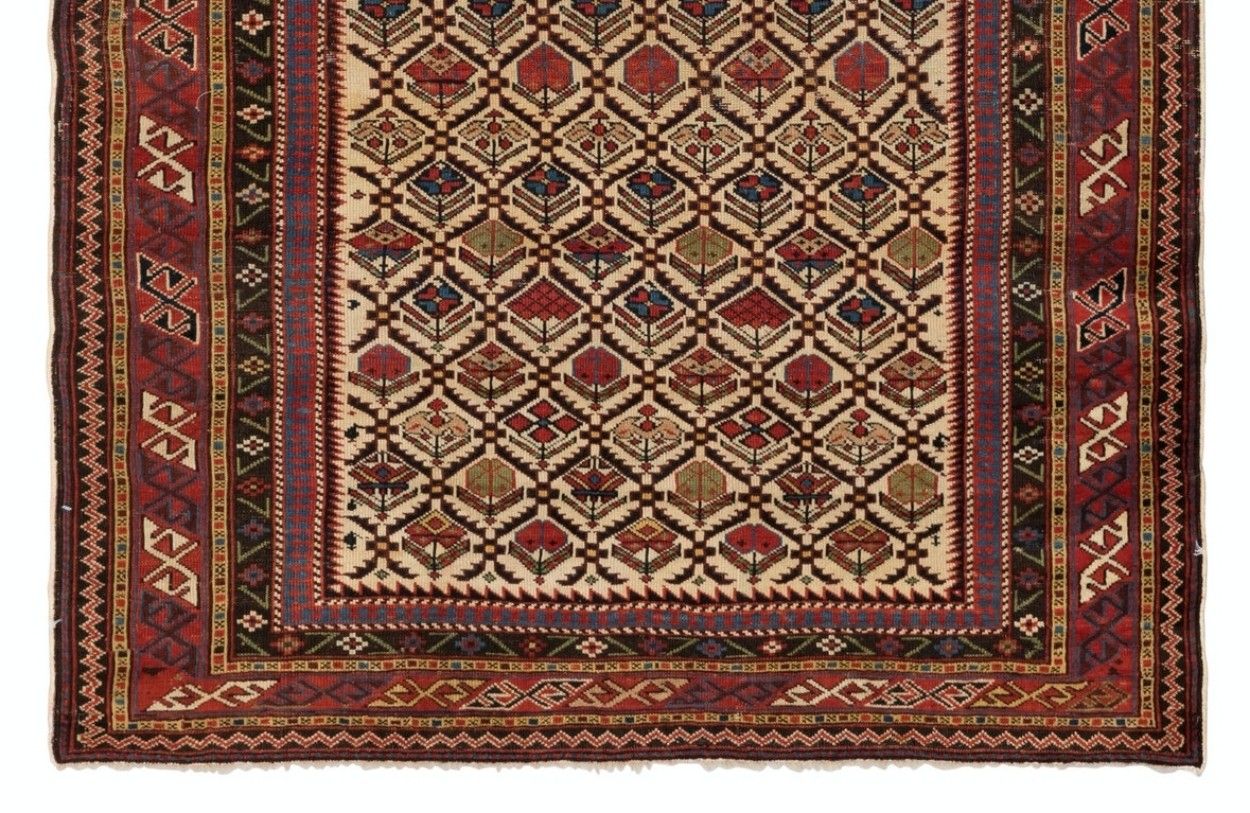 4x5 Ft Antique Shirvan Rug, East Caucasus, Ca 1890 photo for sale