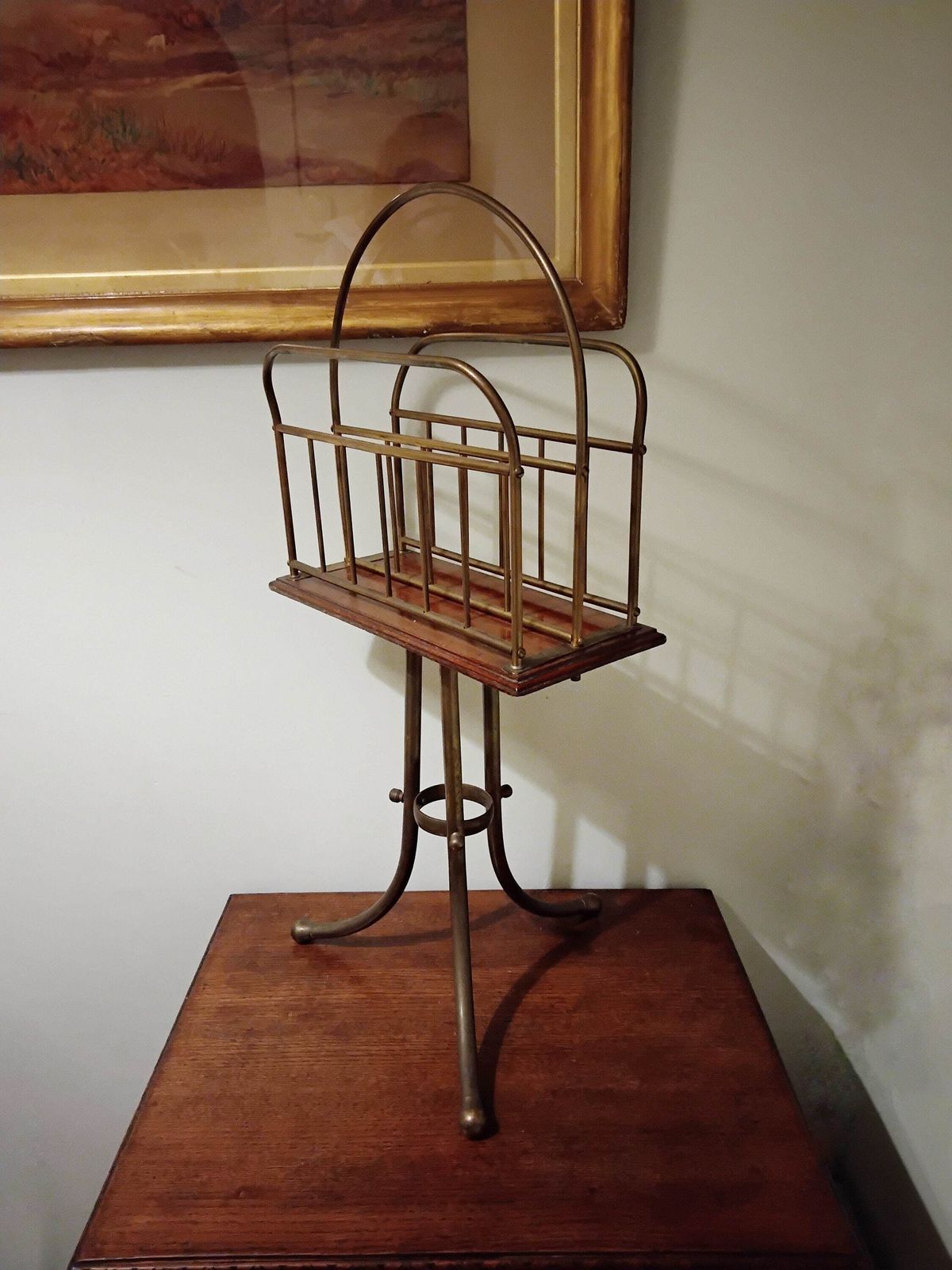 Antique Revolving Newspaper Stand/Magazine Rack By Halls Of Birmingham