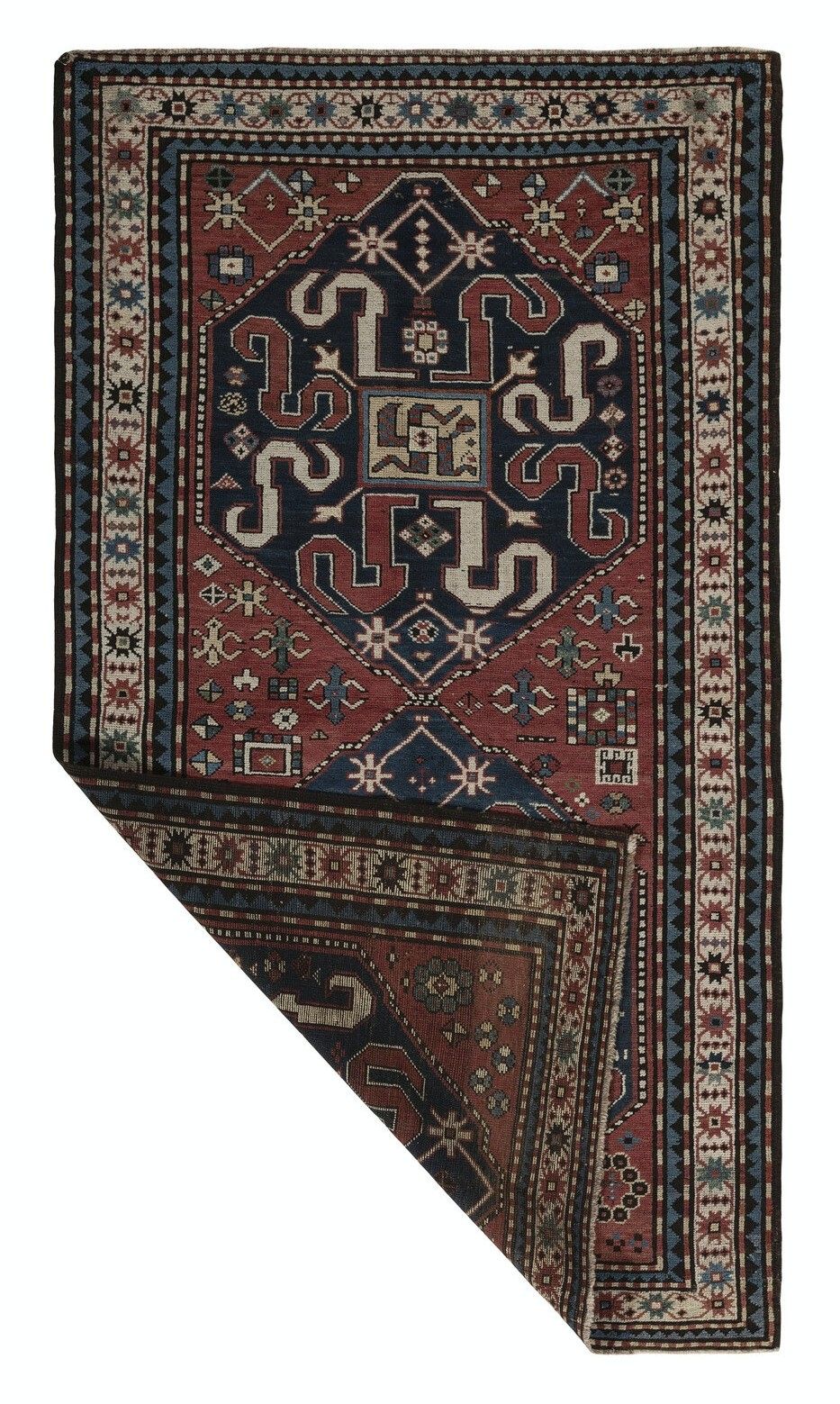 4.2x7.5 Ft A Cloudband (Chondzoresk) Rug From Karabagh, Southern Caucasus photo Textiles