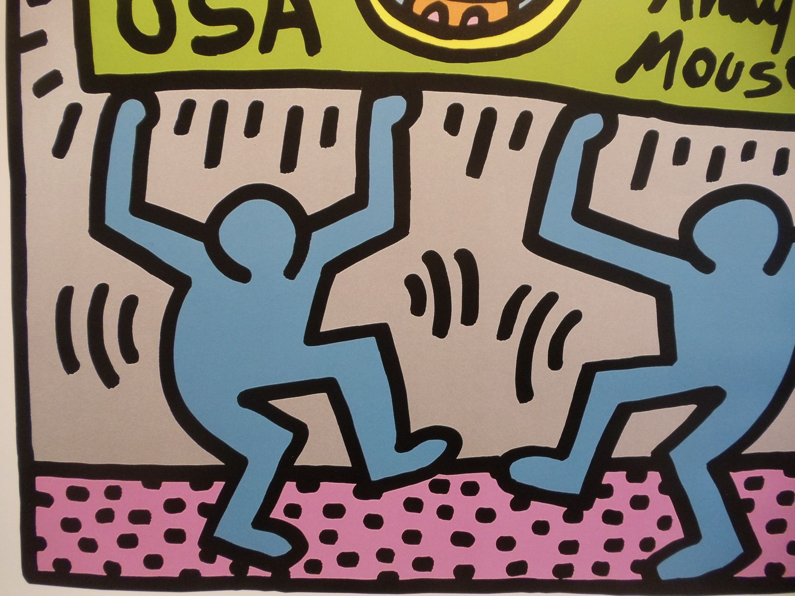 Keith Haring Andy Mouse Dollar Bill, A Fusion Of Andy Warhol And Mickey Mouse, Authorised Lithograph By Keith Haring Foundation photo vinterior