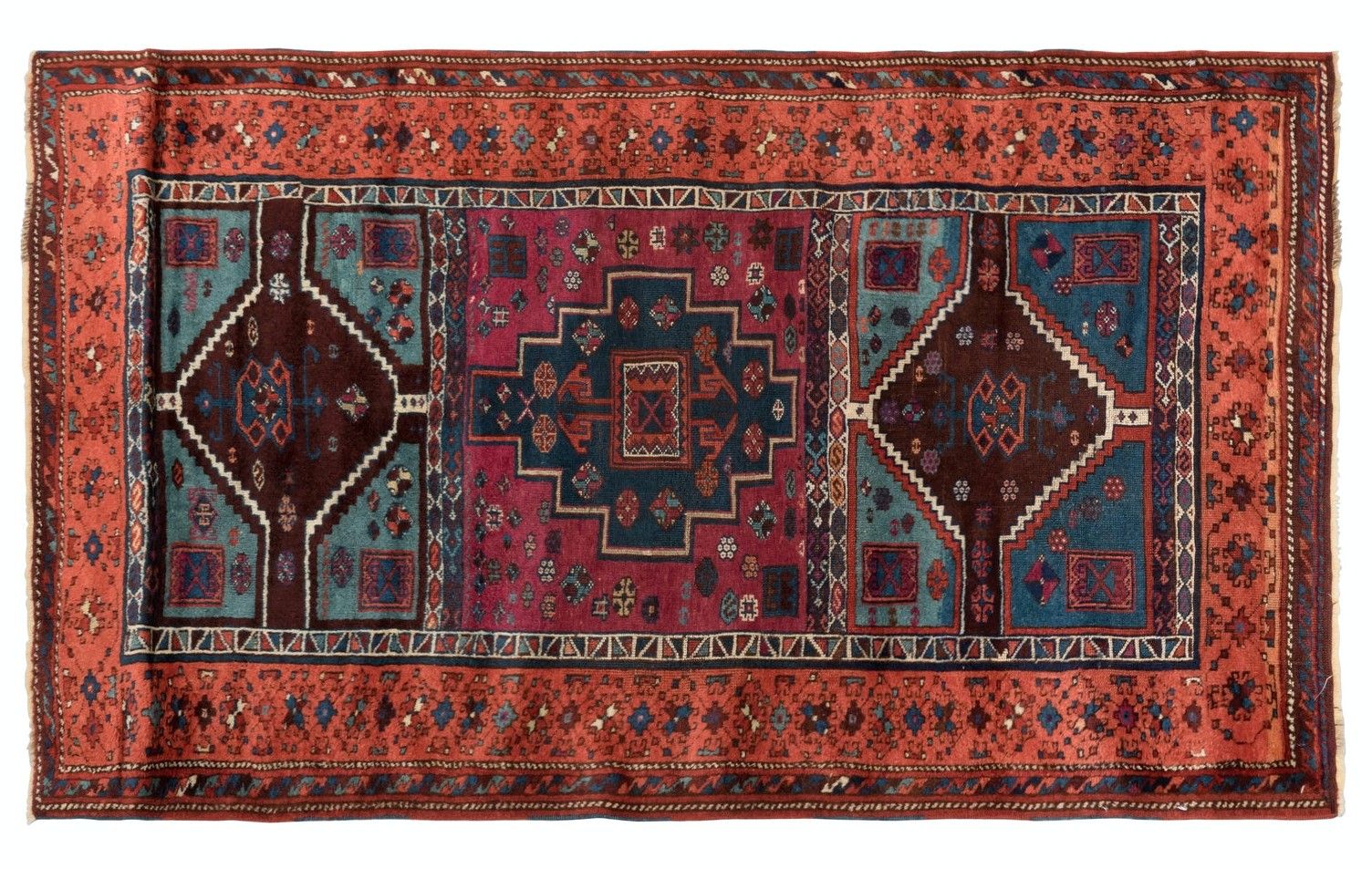 3.7x6 Ft Antique East Anatolian Kurdish Rug, Ca 1890 photo Textiles
