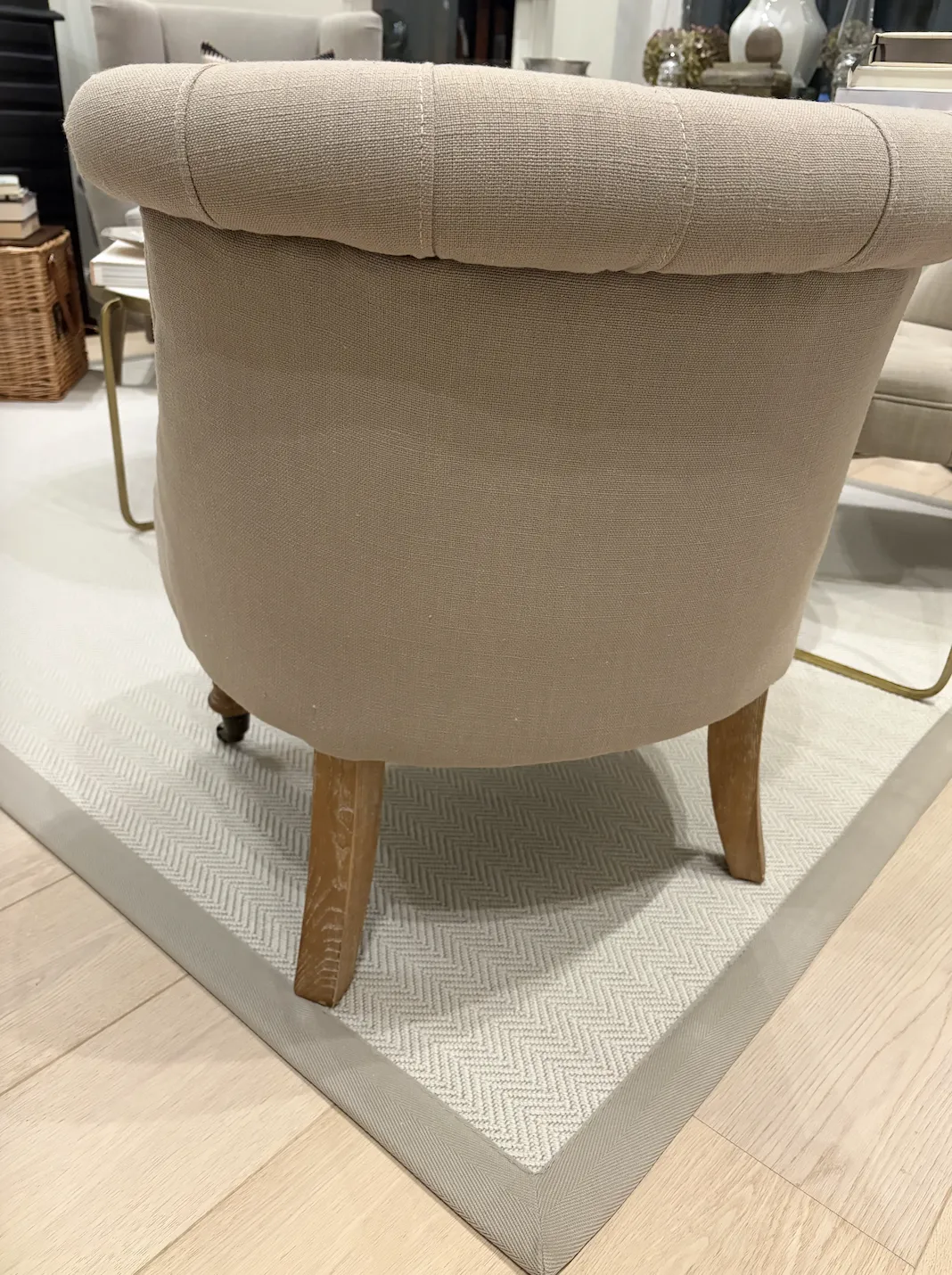 Pair Of Occasional Chairs   Etoile Taupe photo for sale