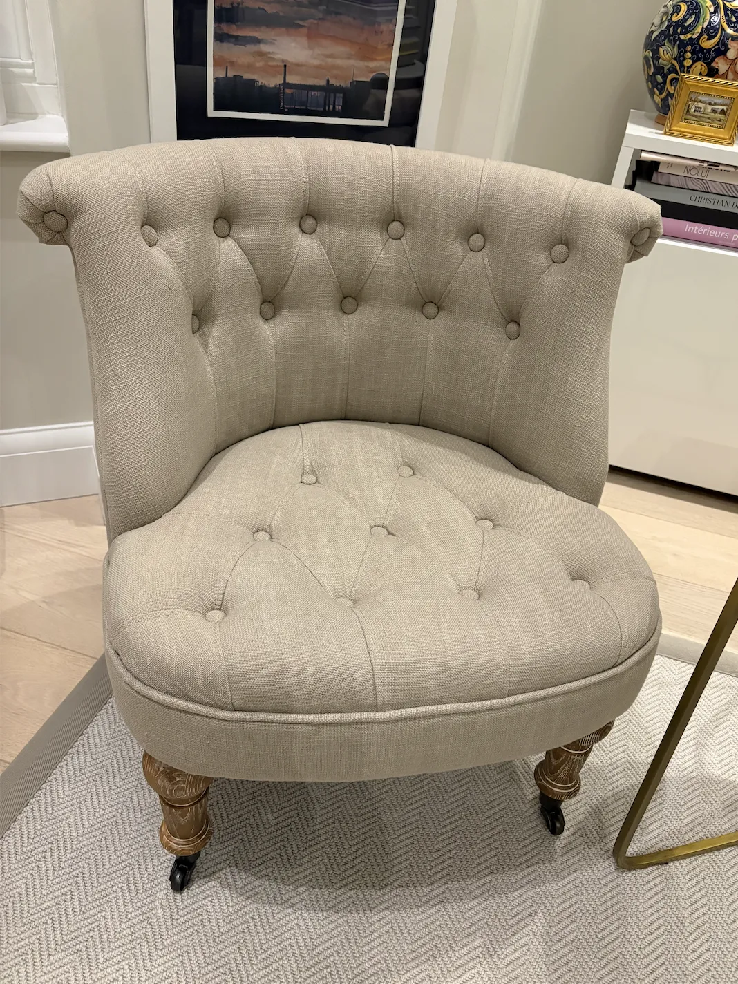 Pair Of Occasional Chairs   Etoile Taupe