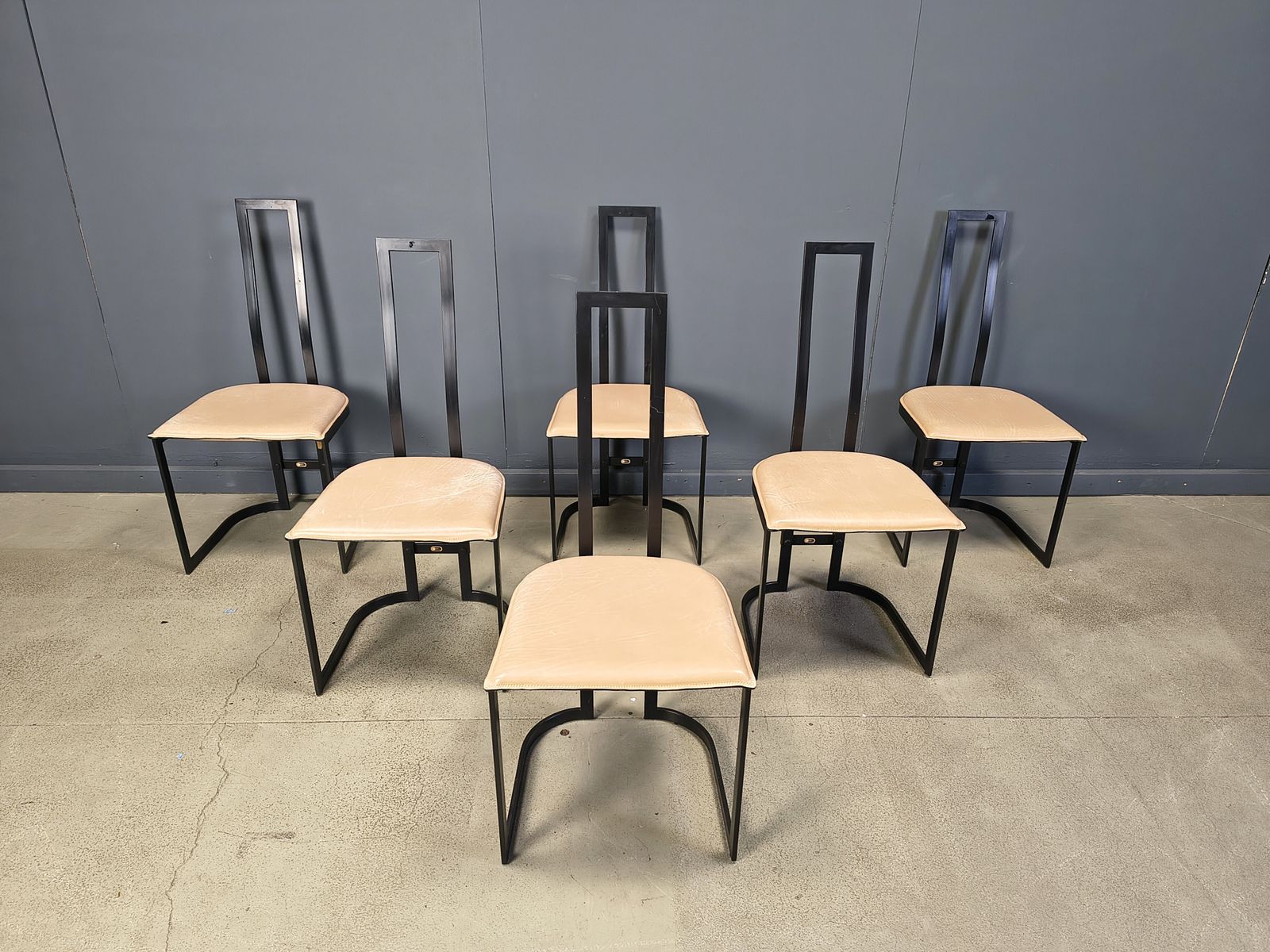 photo for sale Gastone Rinaldi Postmodern  Dining Chairs For Thema Italy, 1980s   Set Of 6