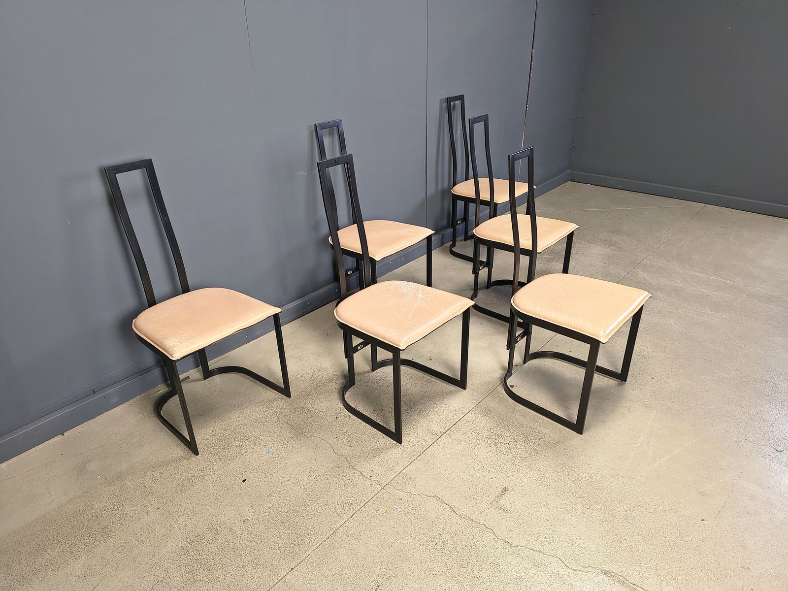 photo buy Gastone Rinaldi Postmodern  Dining Chairs For Thema Italy, 1980s   Set Of 6