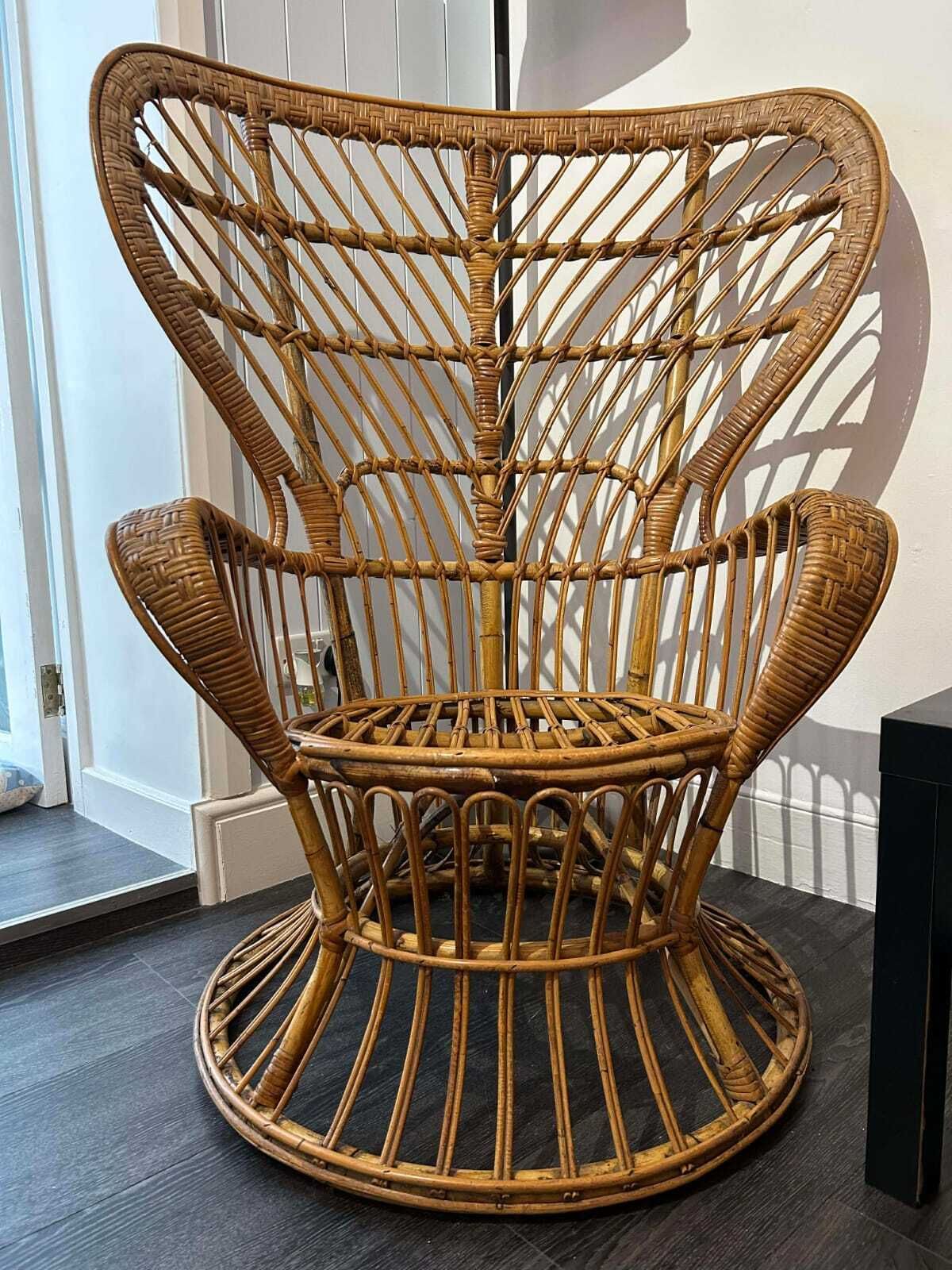 Gio Ponti 1950's Rattan Chair photo furniture