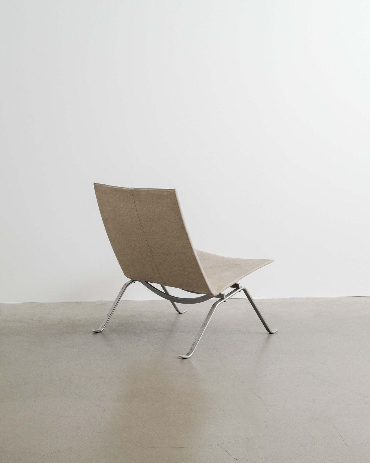 Poul Kjaerholm Pk22 Easy Chair In Steel & Canvas By Fritz Hansen Denmark, 1997 photo for sale