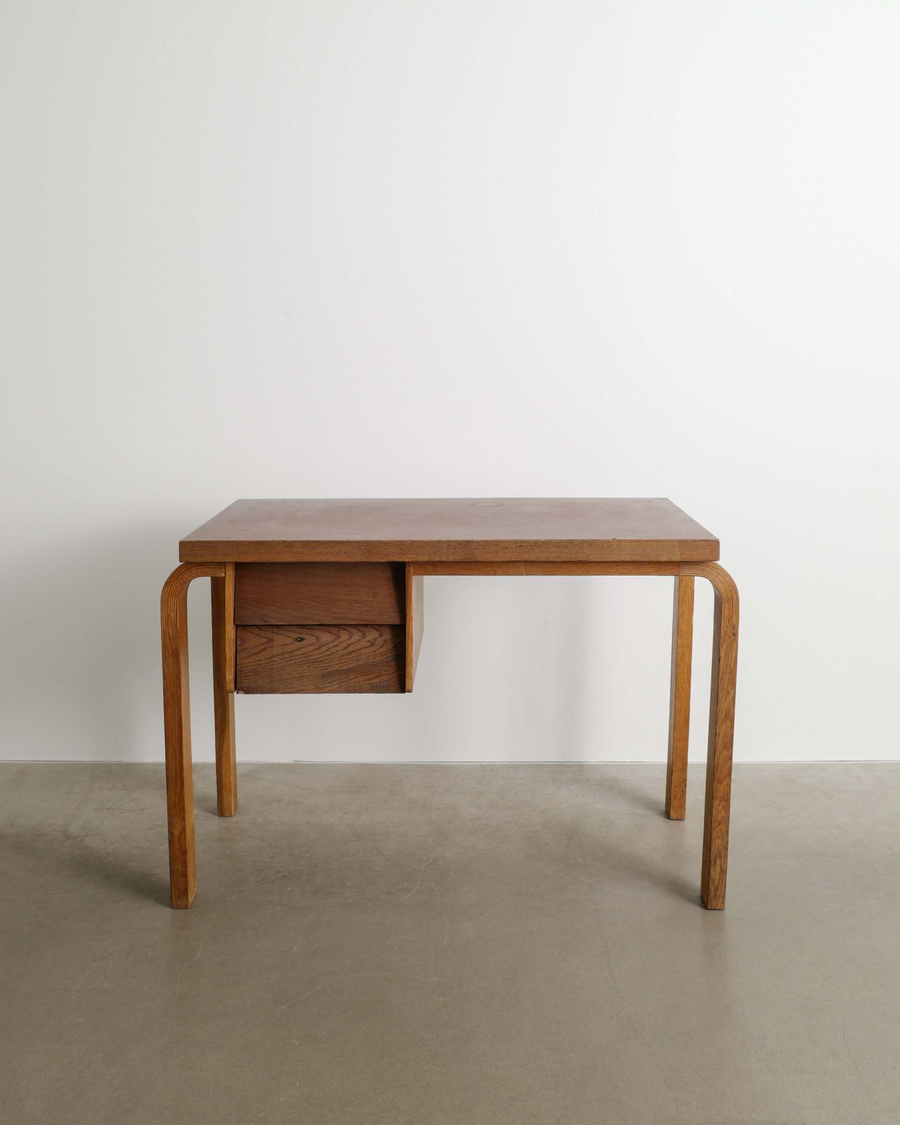 Early Finnish Mid Century Wooden Working Desk & Chair By Alvar Aalto, 1940s photo Furniture