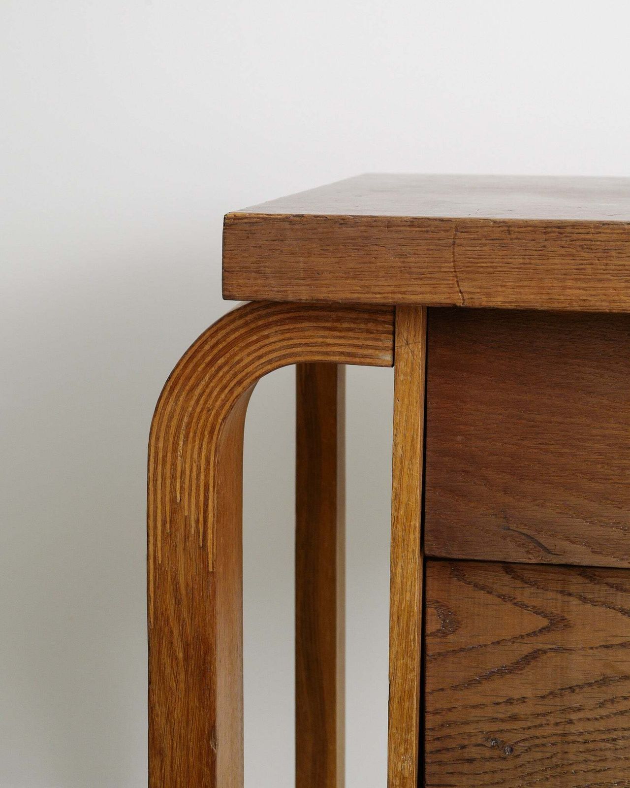Early Finnish Mid Century Wooden Working Desk & Chair By Alvar Aalto, 1940s photo buy
