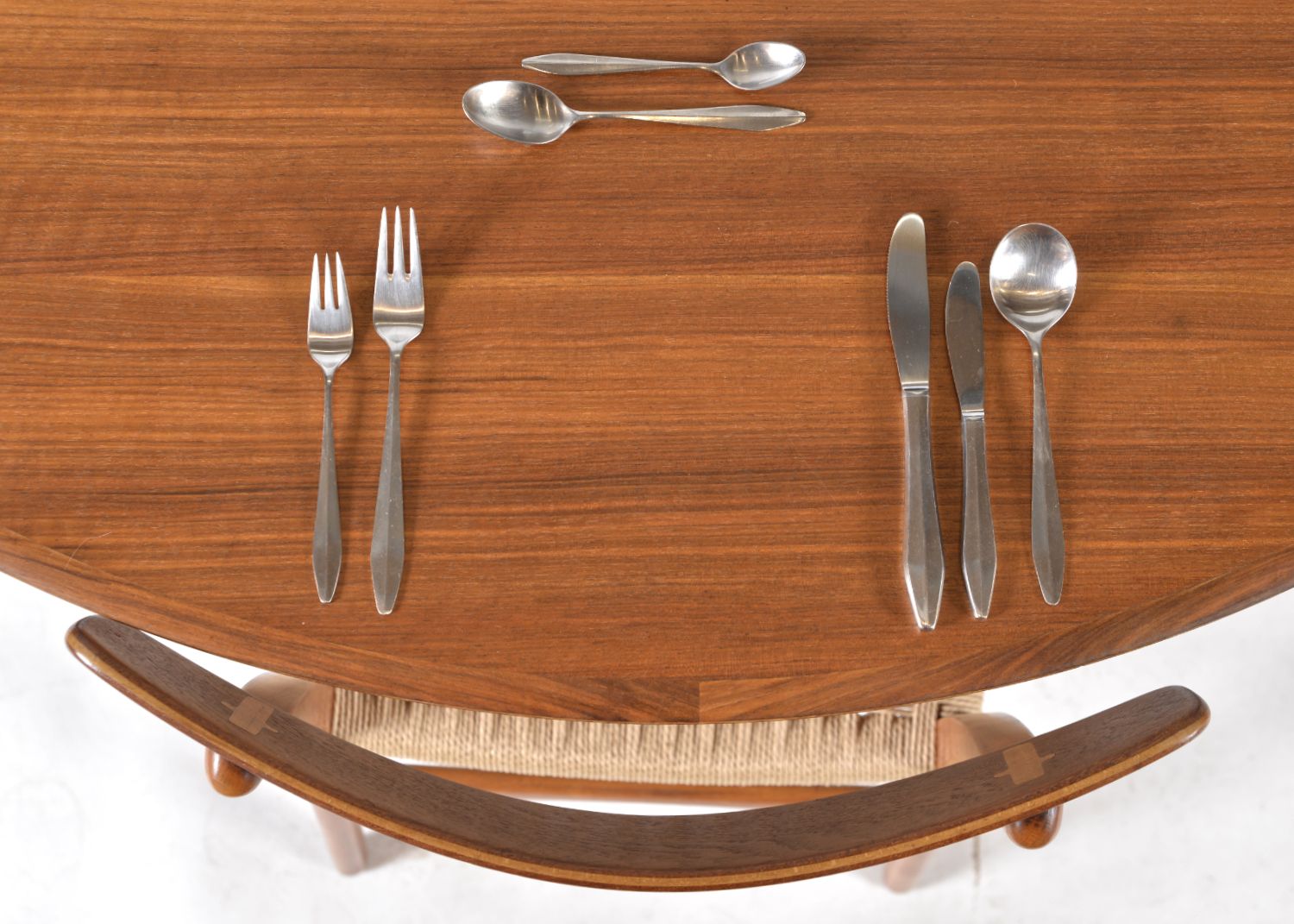 Midcentury Cased Norstaal Inka Stainless Steel 6 Setting Cutlery Set Erik Herlow Norway photo 650.0