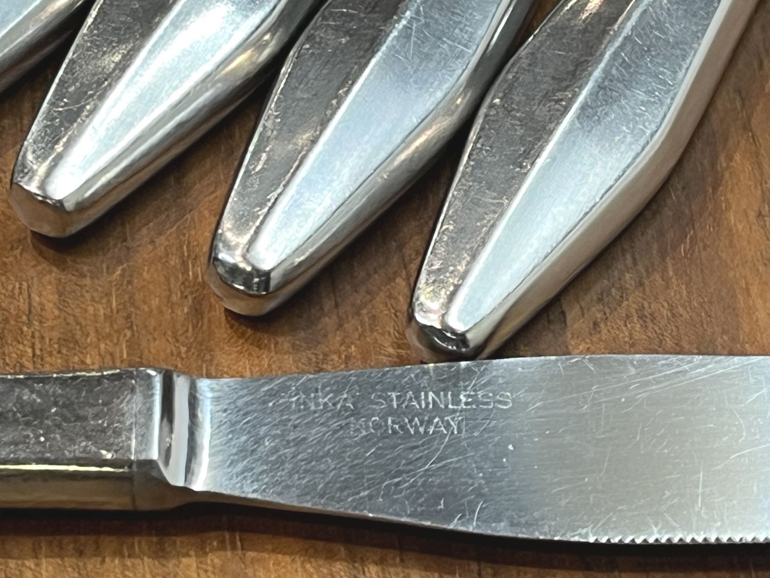 Midcentury Cased Norstaal Inka Stainless Steel 6 Setting Cutlery Set Erik Herlow Norway photo buy