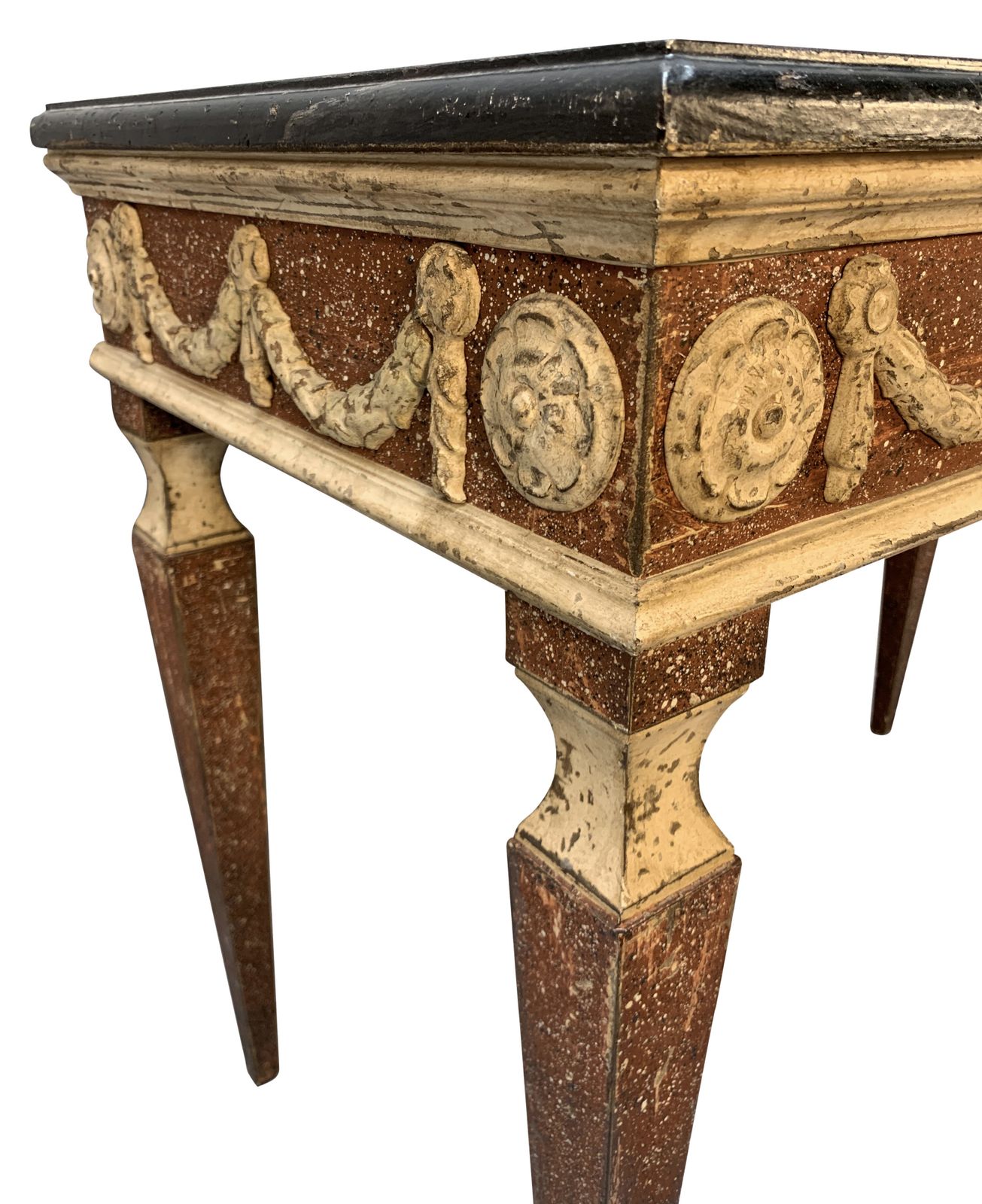 An XVIII Century Italian Neo Classical Faux Porphyry & Marble Console Table photo buy