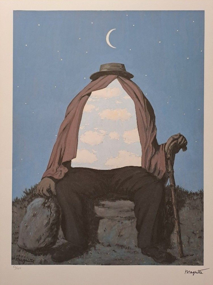 René Magritte – “The Therapist”, 1937 Signed Limited Edition Lithograph With Certificate photo furniture