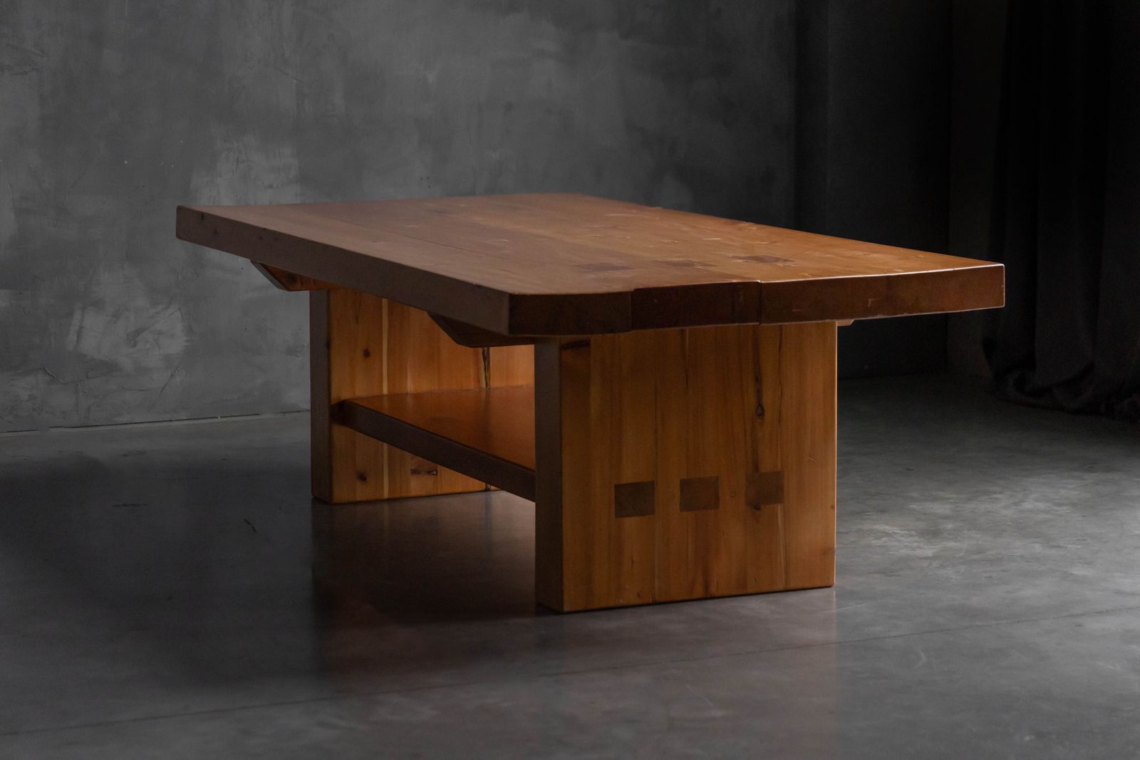 photo furniture Elmwood Dining Table In The Style Of Pierre Chapo, 1960s