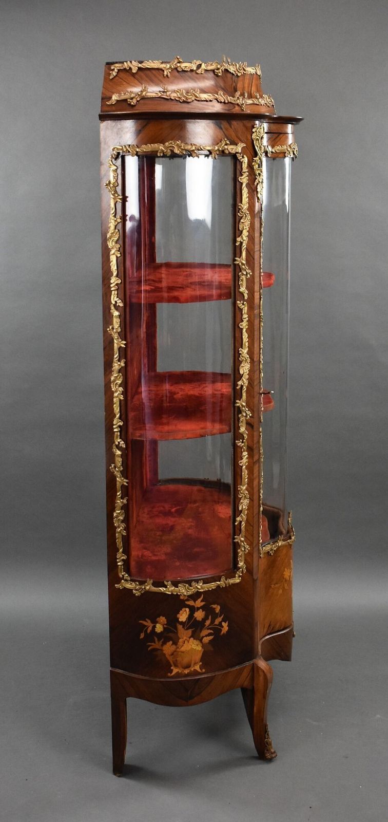 19th Century French Walnut & Ormolu Mounted Vitrine Cabinet photo 2950.0