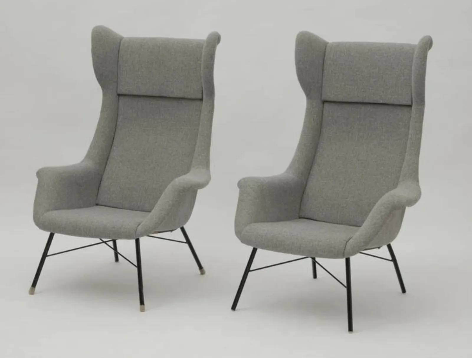 Pair Of 1960's Czech Miroslav Navratil Wingback Armchairs photo Furniture