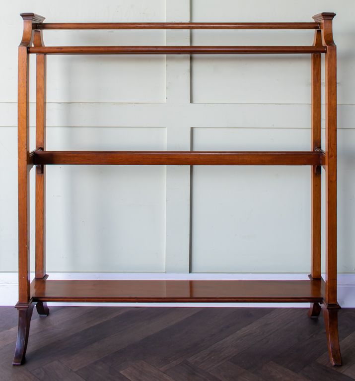 Arts & Crafts Inlaid Mahogany Towel Rail photo furniture
