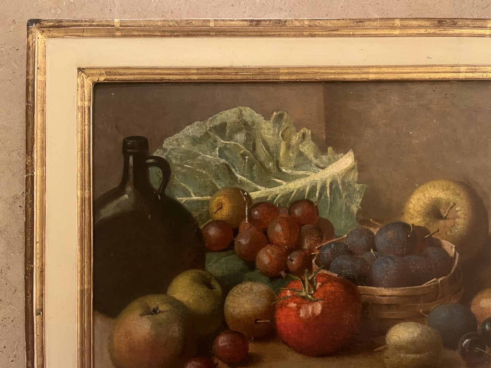 Late 19th Century Oil On Board Still Life With Garden Harvest photo vinterior