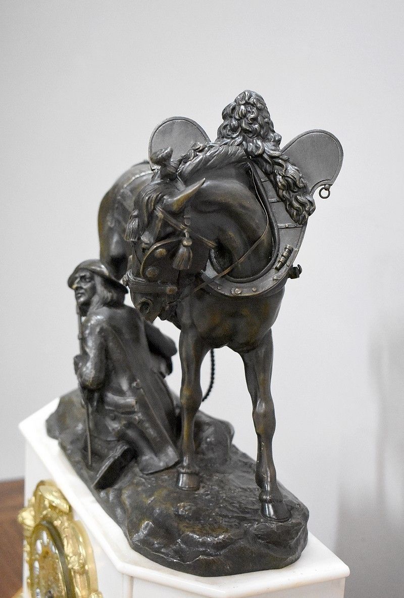 photo furniture Marble And Bronze Clock By Théodore Gechter  19th Century