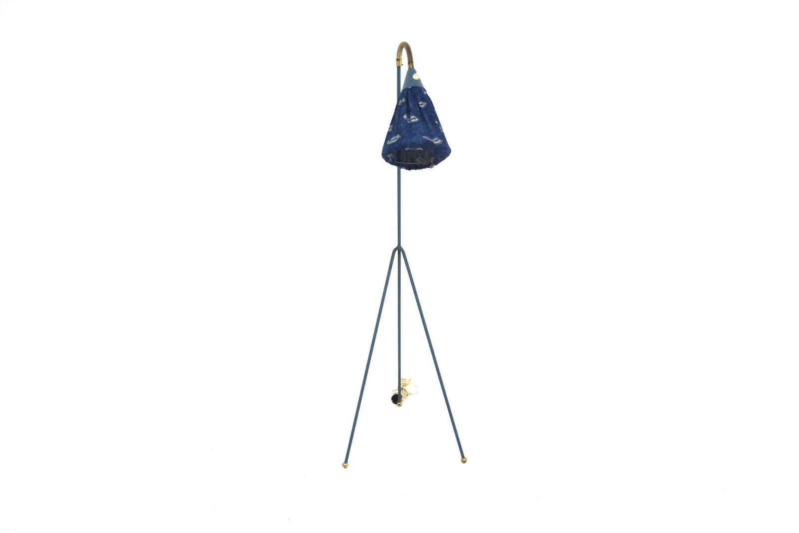 Scandinavian Tripod Metal Floor Lamp, Sweden, 1950s photo furniture