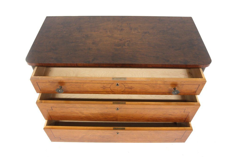 Scandinavian Swedish Grace Mahogany Chest Of Drawers, Sweden, 1920s photo Furniture
