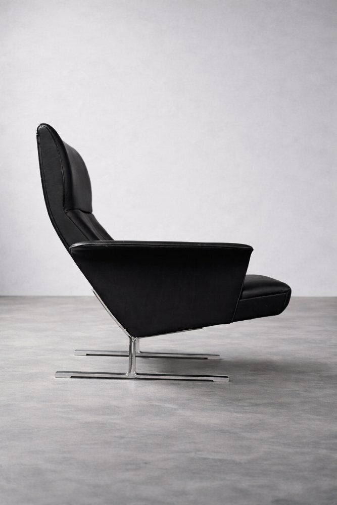 Mid Century Modern Deense Fauteuil In Zwart Leer Door Georg Thams Voor A/S Vejen Polstermøbelfabrik, Jaren 1960 photo Meubels