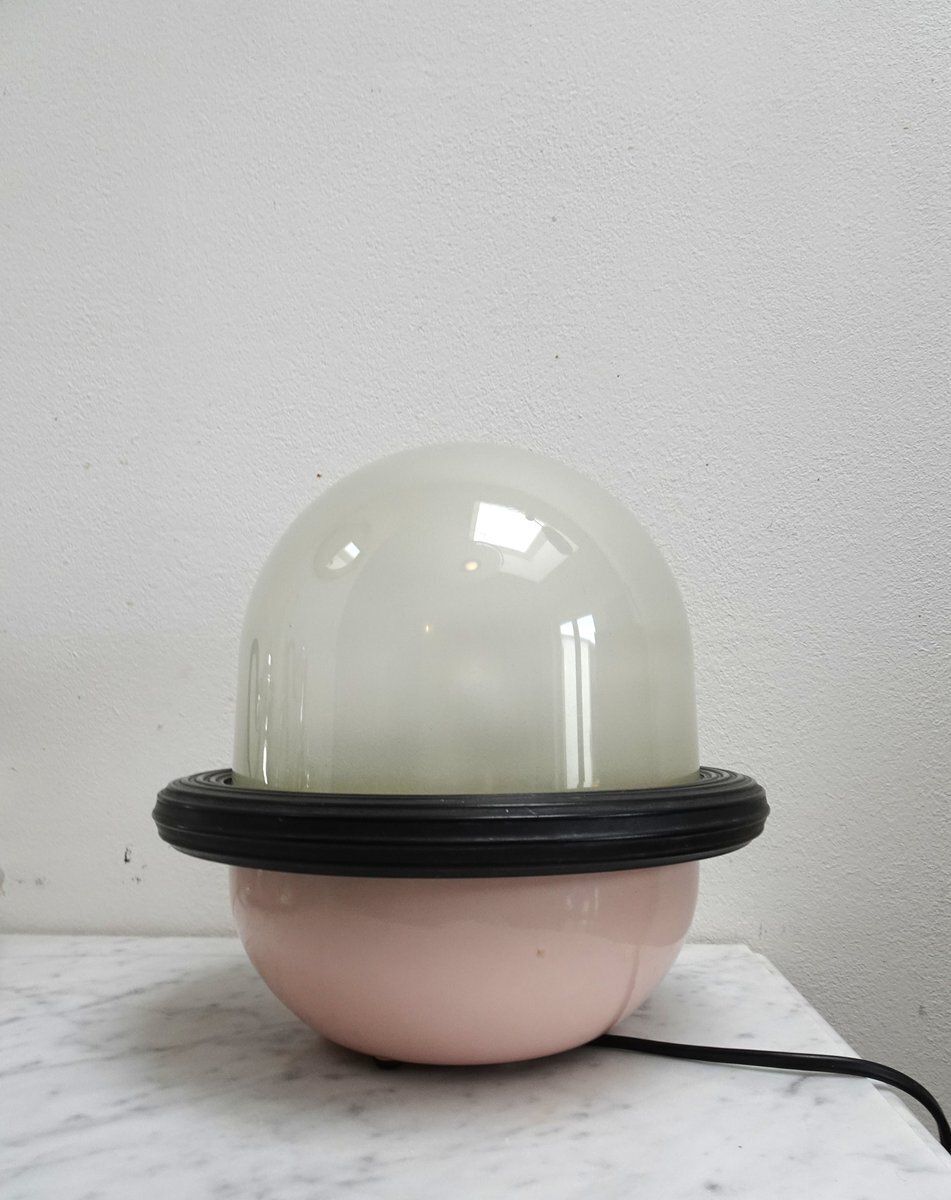 Ufo Table Lamp In Glass And Metal Attributed To Sicme, Italy, 1980s photo furniture