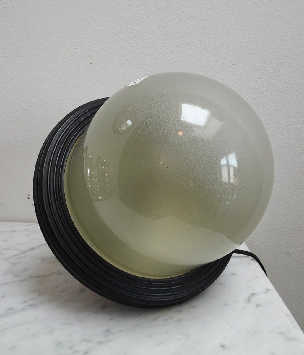 Ufo Table Lamp In Glass And Metal Attributed To Sicme, Italy, 1980s photo Lighting