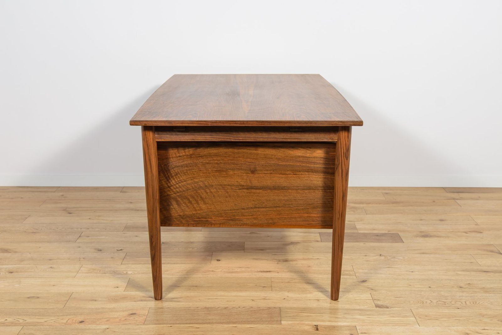 Mid Century Walnut Freestanding Desk From Rosengren Hansen, Denmark, 1960s photo vintage