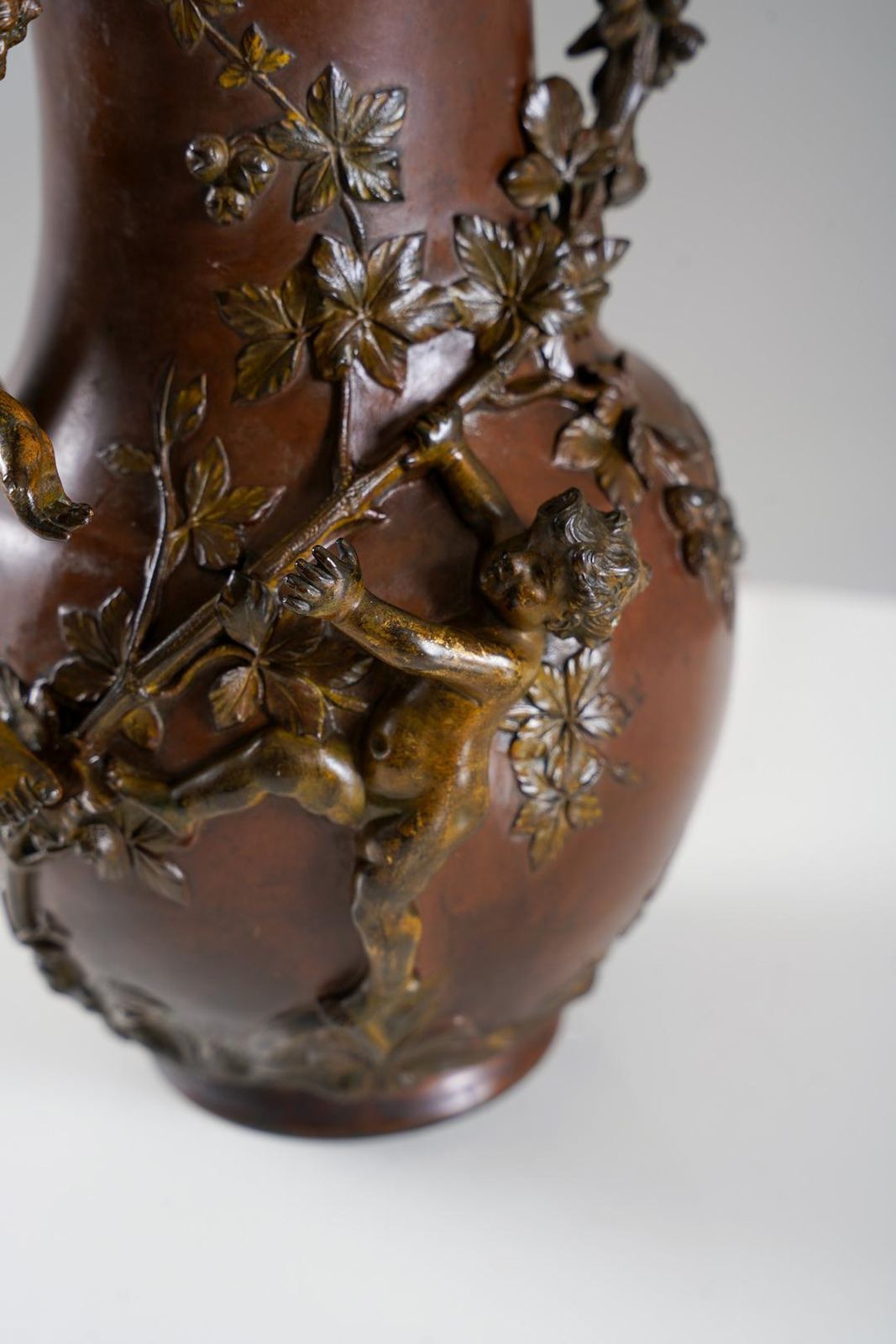 Bronze Table Lamp From A Vase By Eugène Provost, France photo vintage