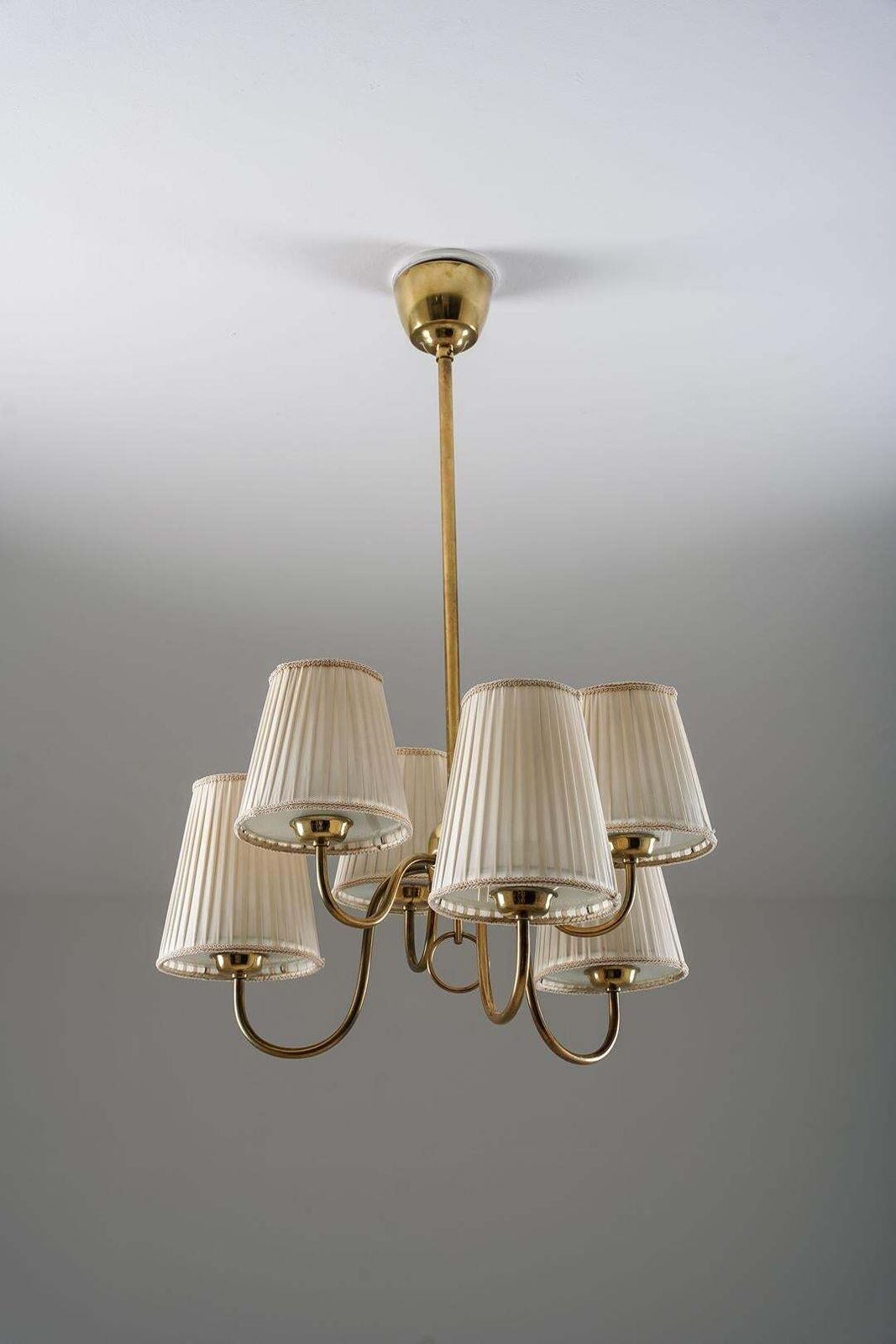 Swedish Modern Brass Chandelier photo 4361.0