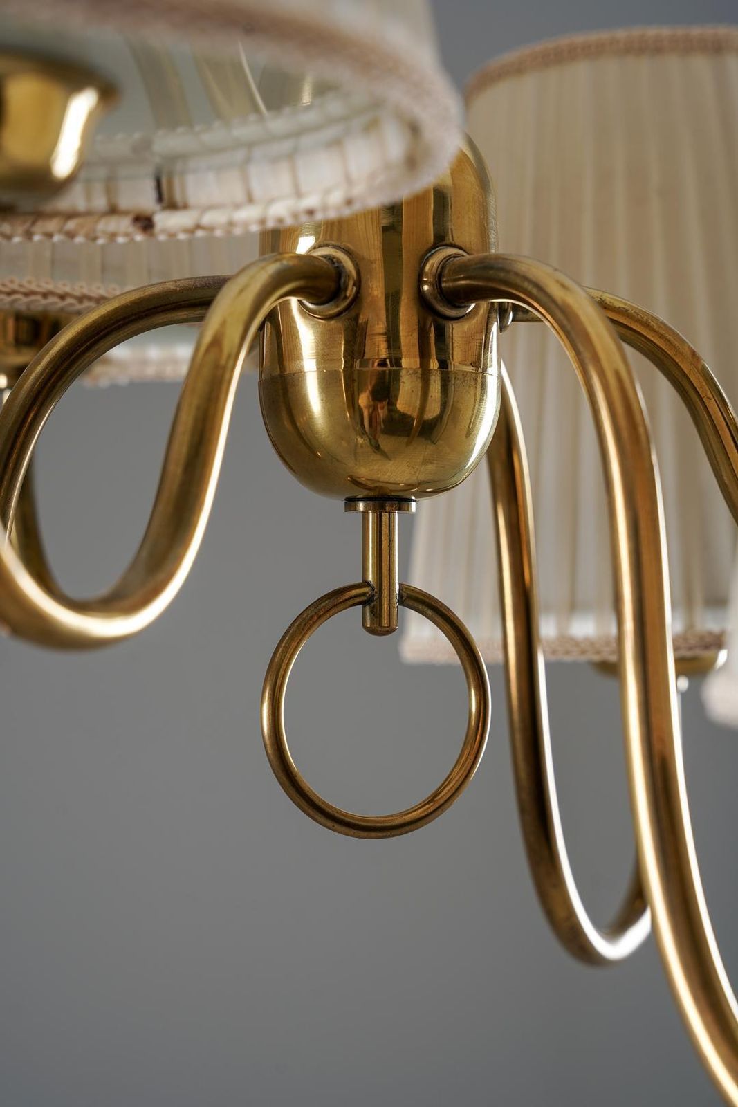 4361.0 Swedish Modern Brass Chandelier photo