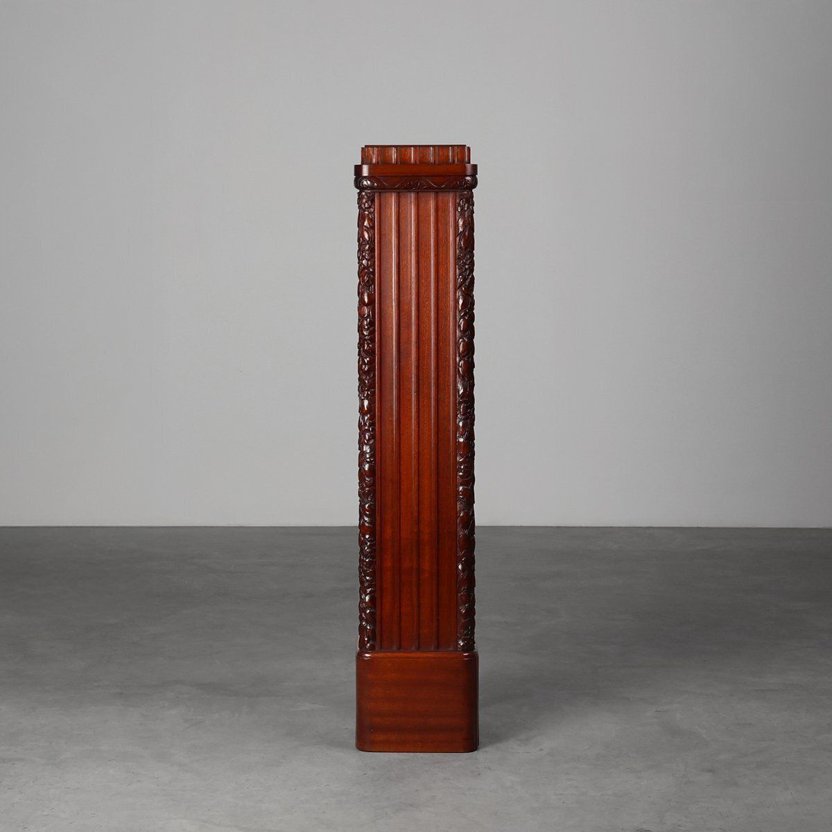 Art Deco French Square Oak Pedestal, 1915