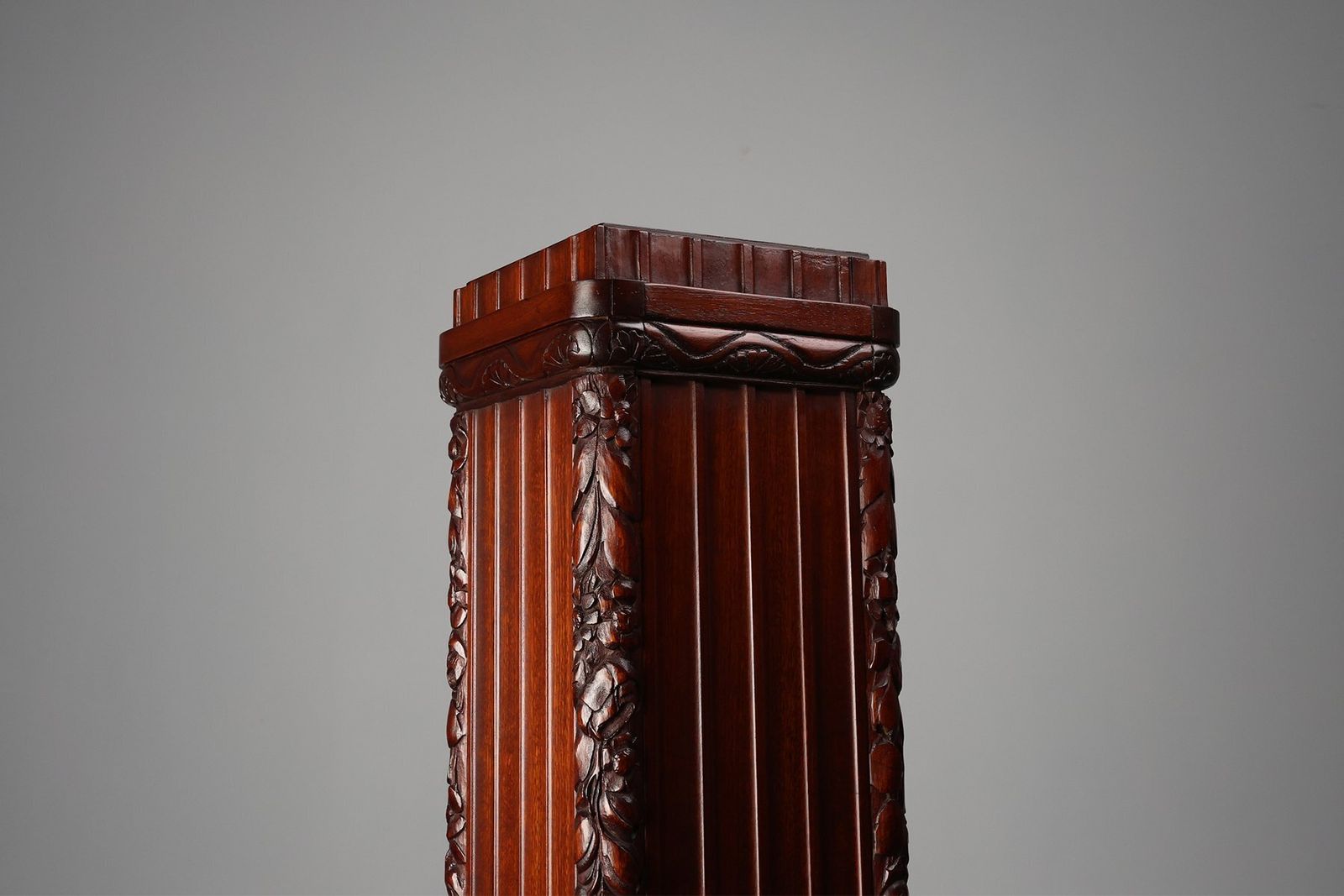 Art Deco French Square Oak Pedestal, 1915 photo for sale