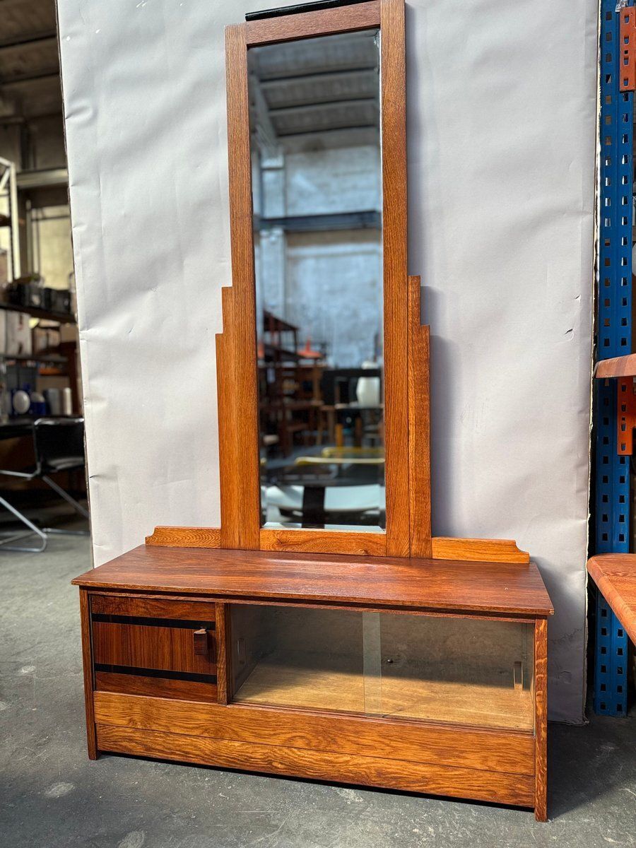 Art Deco Dutch Dressing Table With Mirror, 1930s photo for sale