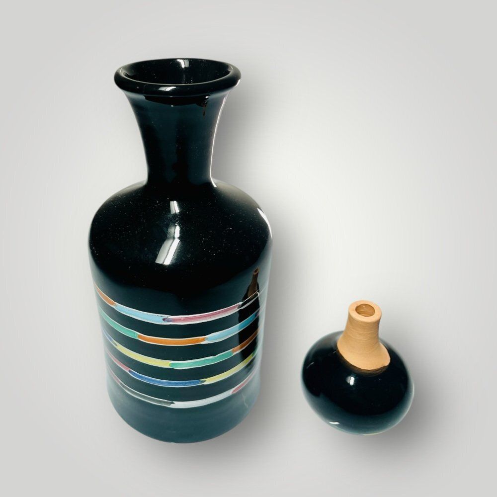 Ceramic Decanter By Piero Dorazio For Deruta, Italy, 1980s photo 331.0