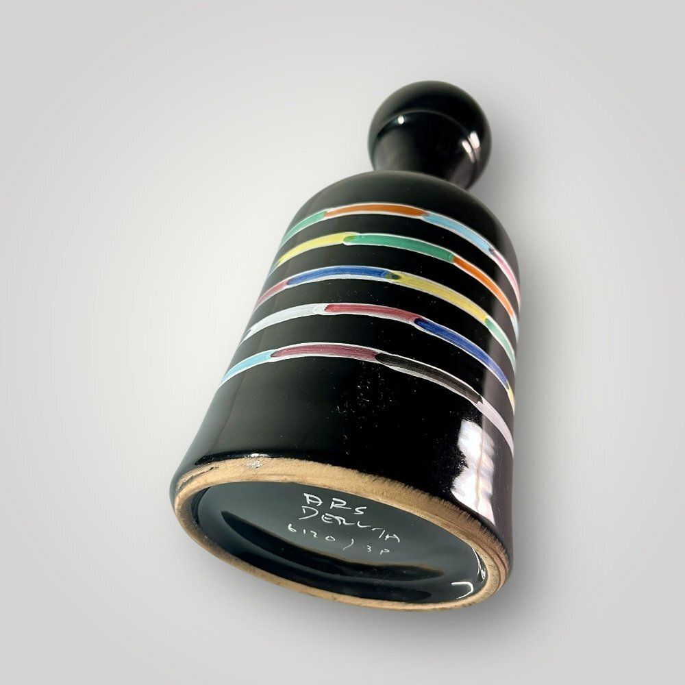 Ceramic Decanter By Piero Dorazio For Deruta, Italy, 1980s photo vinterior