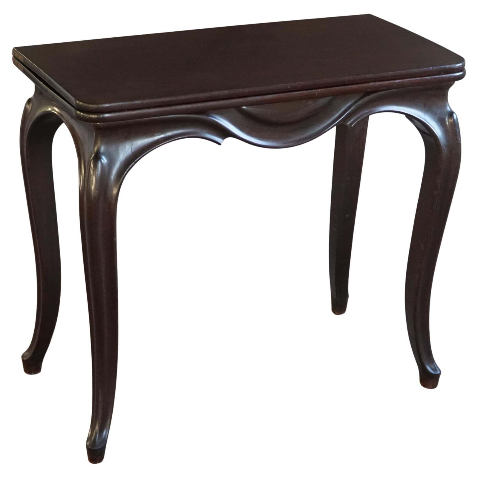 English Rococo Revival Folding Table / Game Table In Wood, 19th Century